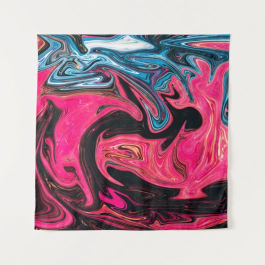 Colorful marbleized painting background. Liquid ma タペストリー (正面)