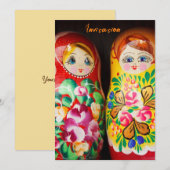 Colorful Matryoshka Dolls 招待状 (正面/裏面)