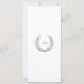 Colorful Meadow Flower Rustic Wedding Menu Card (裏面)