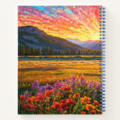 Colorful Meadow Flowers Camping Tent Art ノートブック (裏面)