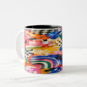 Colorful Memphis Mug ツートーンマグカップ (正面左)