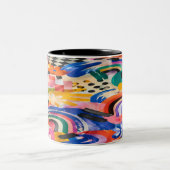 Colorful Memphis Mug ツートーンマグカップ (中央)