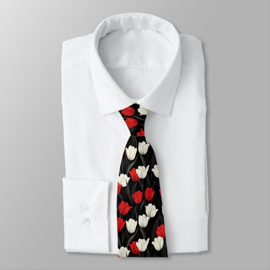 Colorful Menswear Ties Tulip Flower ネクタイ (タイ)