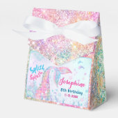Colorful Mermaid custom birthday custom tent フェイバーボックス (正面サイド)