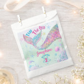 Colorful Mermaid second birthday フェイバーバッグ (クリップ留めされた状態)