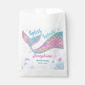 Colorful Mermaid watercolor birthday フェイバーバッグ (正面)