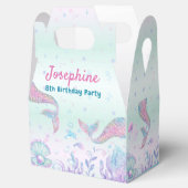 Colorful Mermaid watercolor birthday フェイバーボックス (オープン)