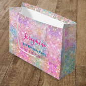 Colorful Mermaid whimsical birthday ラージペーパーバッグ