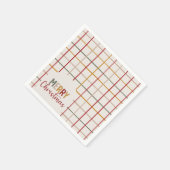 Colorful Merry Christmas スタンダードカクテルナプキン (角)