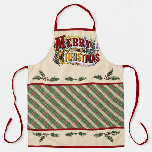 Colorful "Merry Christmas" Apron エプロン (正面)