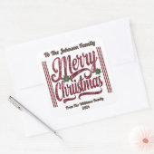 Colorful Merry Christmas Joy! スクエアシール (封筒)