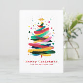 Colorful Merry Christmas Modern  シーズンカード (スタンド正面)