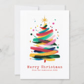 Colorful Merry Christmas Modern  シーズンカード (正面)