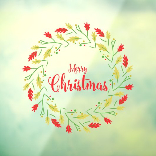 Colorful Merry Christmas Whimsical Typography ウィンドウサイン (シート3)
