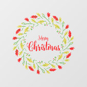 Colorful Merry Christmas Whimsical Typography ウィンドウサイン (シート)