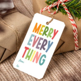 Colorful Merry Everything Inclusive cute ギフトタグ