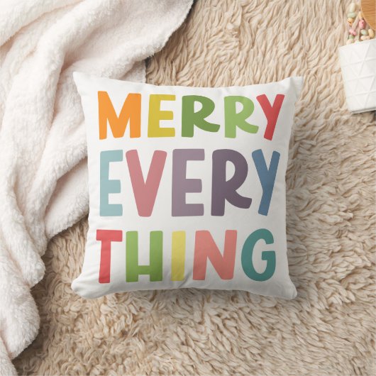 Colorful Merry Everything Inclusive HOLIDAY COZY クッション (ブランケット)