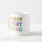 Colorful Merry Everything Inclusive Holiday custom コーヒーマグカップ (正面左)