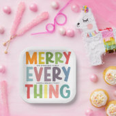 Colorful Merry Everything Inclusive Holiday Party ペーパープレート (パーティー)