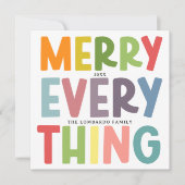 Colorful Merry Everything Inclusive Photo message シーズンカード (正面)