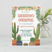 Colorful Mexican Fiesta Birthday  Invitation 招待状 (スタンド正面)