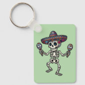 Colorful Mexican Skeleton キーホルダー (正面)