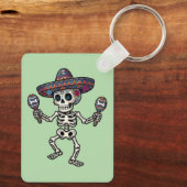 Colorful Mexican Skeleton キーホルダー (裏面)