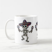 Colorful Mexican Skeleton コーヒーマグカップ (左)