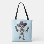 Colorful Mexican Skeleton トートバッグ (裏面)