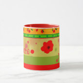 Colorful Mexican Theme Green Red Orange Mug マグカップ (中央)