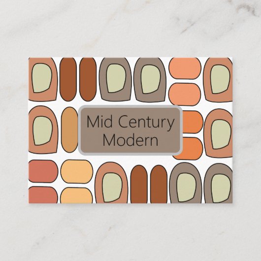 Colorful Mid Century Modern Geometric 名刺 (正面)