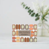 Colorful Mid Century Modern Geometric 名刺 (スタンド正面)