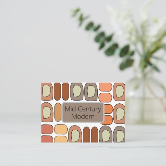 Colorful Mid Century Modern Geometric 名刺 (スタンド正面)
