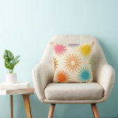 Colorful Mid Century Starburst Pattern クッション (椅子)
