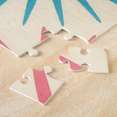 Colorful Mid Century Starburst Pattern ジグソーパズル (側面)