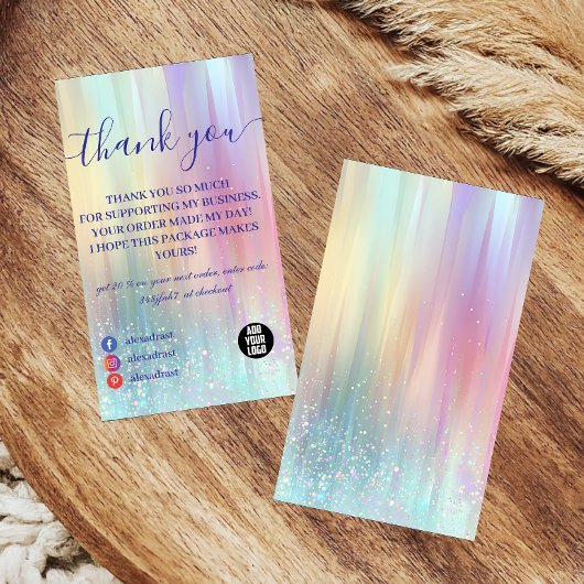 Colorful Minimal Professional サンキューカード