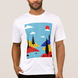 Colorful minimalist landscape tシャツ