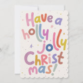 Colorful Minimalist Modern Christmas Holiday Card 招待状 (正面)