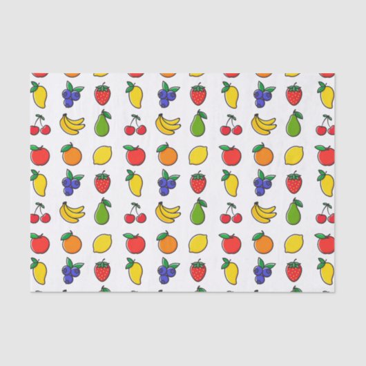 Colorful Mixed Fruit Pattern 薄葉紙 (正面)