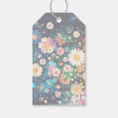 Colorful Mixed Wildflower Double Sided Floral ギフトタグ (裏面)