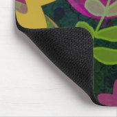 Colorful Modern Abstract Art Botanical Floral マウスパッド (コーナー)