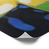 colorful modern art flower original abstract art ポスター (角)