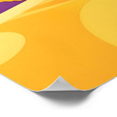 Colorful Modern Art | Meditating Buddha Portrait ポスター (角)