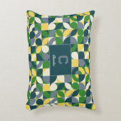 Colorful Modern Bauhaus Abstract Geometric Pattern アクセントクッション (正面(垂直))