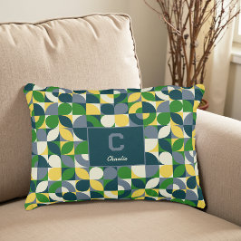 Colorful Modern Bauhaus Abstract Geometric Pattern アクセントクッション