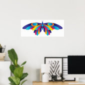 Colorful Modern Butterfly Vibrant Wings ポスター (ホームオフィス)