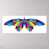 Colorful Modern Butterfly Vibrant Wings ポスター (正面)