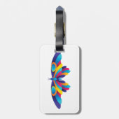 Colorful Modern Butterfly Vibrant Wings ラゲッジタグ (裏面縦)