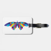 Colorful Modern Butterfly Vibrant Wings ラゲッジタグ (裏面横)