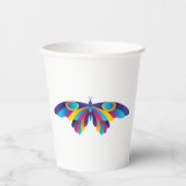 Colorful Modern Butterfly Vibrant Wings 紙コップ (正面)